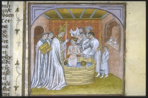 Rollo accepting Christian baptism.